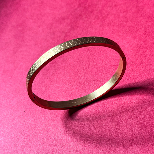 Adjustable Imitation Gold-Plated Bangle Bracelet for Women