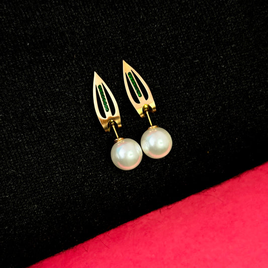 Elegant Pearl Drop Imitation Earrings for Women – Stylish Party Wear Jewelry