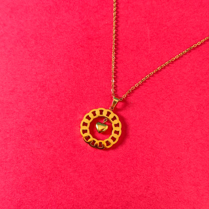 Golden Heart Pendant Necklace